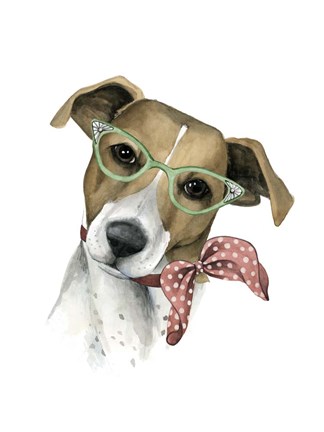 Framed Vogue Dog I Print