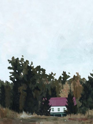 Framed Forest Cottage I Print