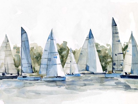 Framed Pastel Marina I Print