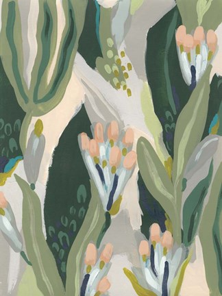 Framed Floral Impulse I Print