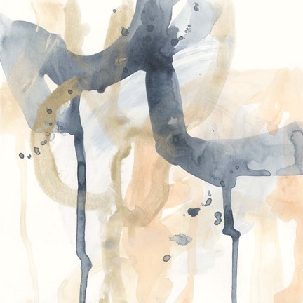 Framed Liquid Blueprint II Print