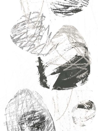 Framed Scribble Stones I Print