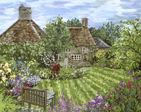 Framed Lavender Lane I Print