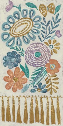 Framed Tassel Tapestry II Print