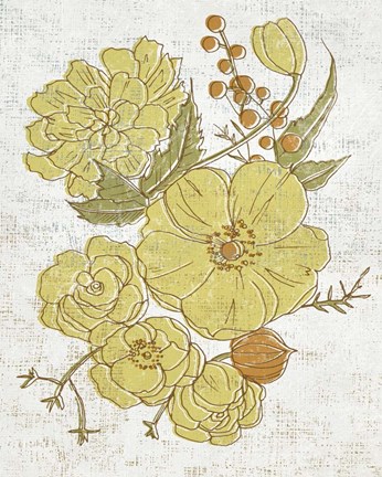 Framed Barkcloth I Print