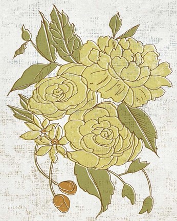 Framed Barkcloth III Print