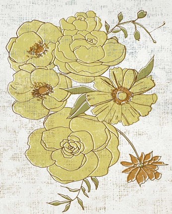 Framed Barkcloth IV Print