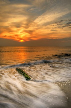 Framed Scenic Cape May Beach 1, Cape May NJ Print
