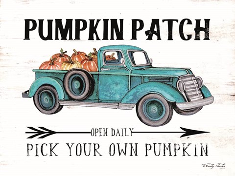 Framed Pumpkin Patch Open Daily Print