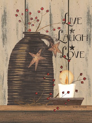 Framed Live Laugh Love Print