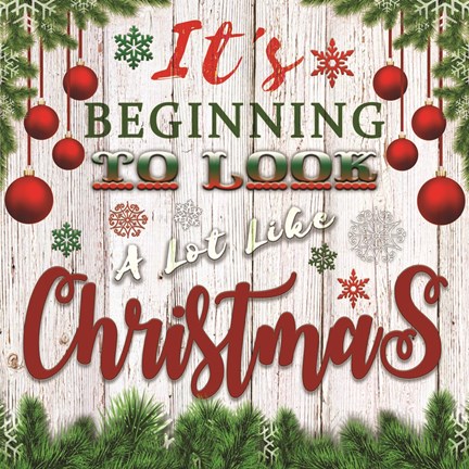 Framed It&#39;s Beginning to Look a Lot Like Christmas Print