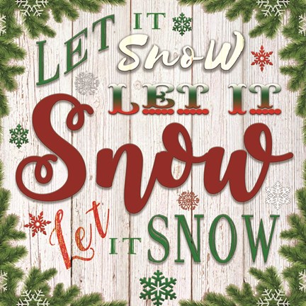 Framed Let It Snow Print
