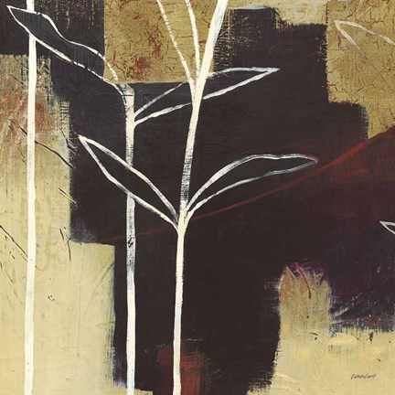 Framed Sun Stems Tile III Print