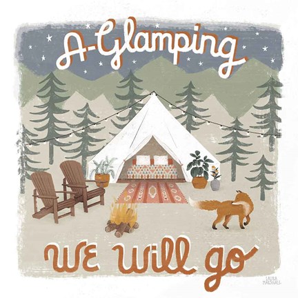 Framed Gone Glamping III Print
