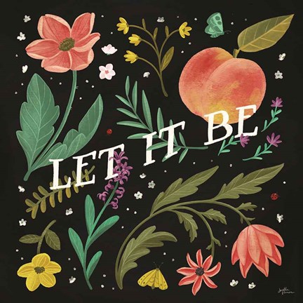 Framed Spring Botanical V Black Print