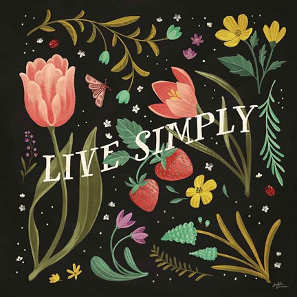 Framed Spring Botanical VI Black Print