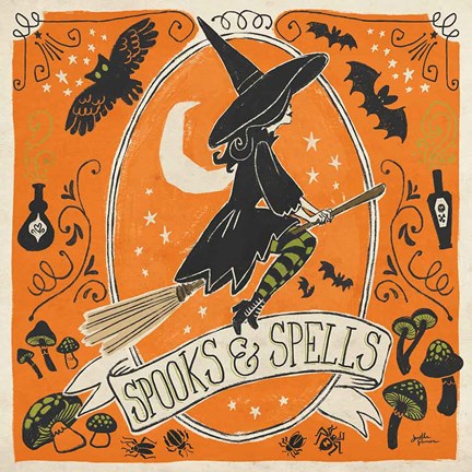 Framed Stay Creepy II Orange Print