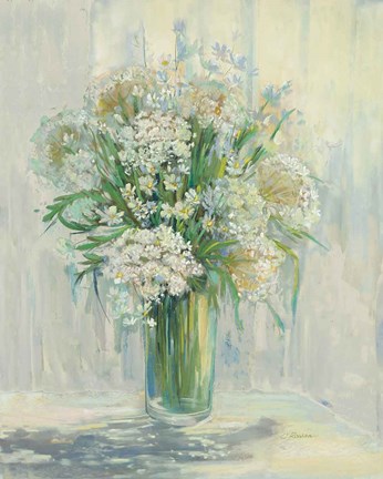 Framed Radiant Lace Neutral Print