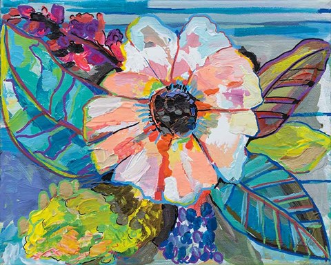 Framed Island Flowers Print