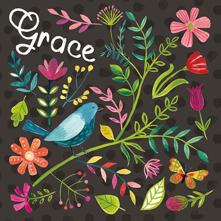 Framed Budding Beauty IV Dark Print