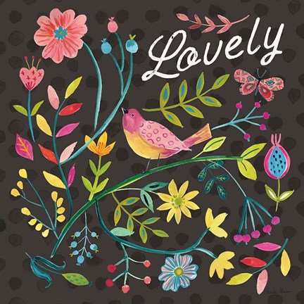 Framed Budding Beauty II Dark Print