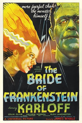 Framed Bride of Frankenstein Print