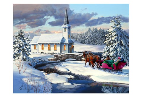 Framed Sleigh Ride Print