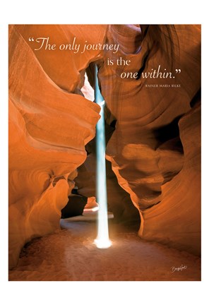 Framed Divine Light (The only journey is the one within) Print