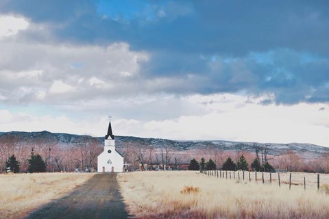 Framed Little Church on the Prairie Print