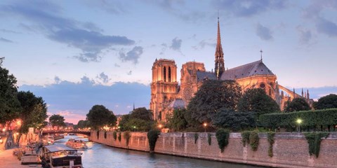 Framed River View - Notre Dame Print