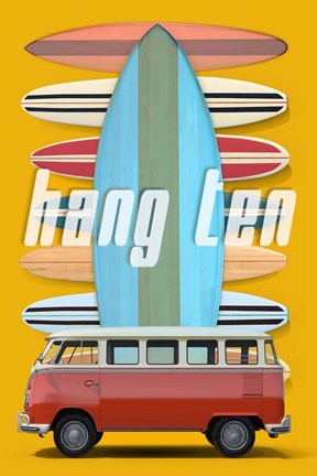 Framed Hang Ten Print