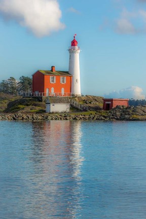 Framed Lighthouse Reflection Print