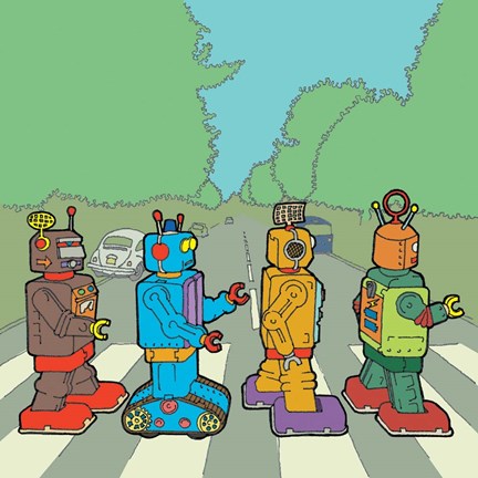 Framed Abbey Road Bots Print