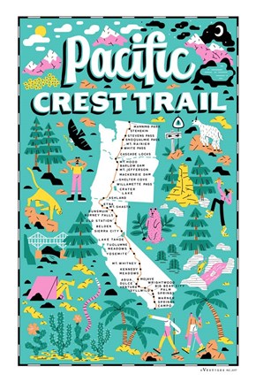 Framed Pacific Crest Trail Print