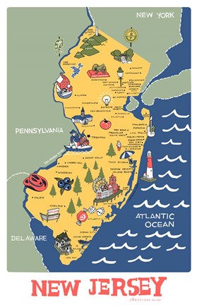 Framed New Jersey Print