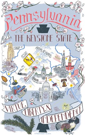 Framed Pennsylvania Print