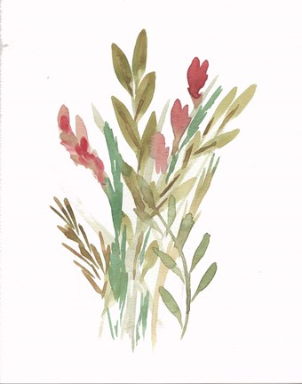 Framed Farmhouse Florals IV Print