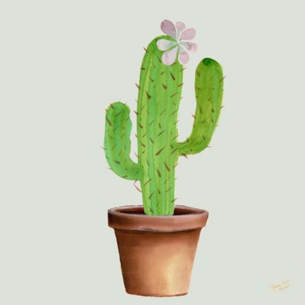 Framed Succulent Symphony I clean Print