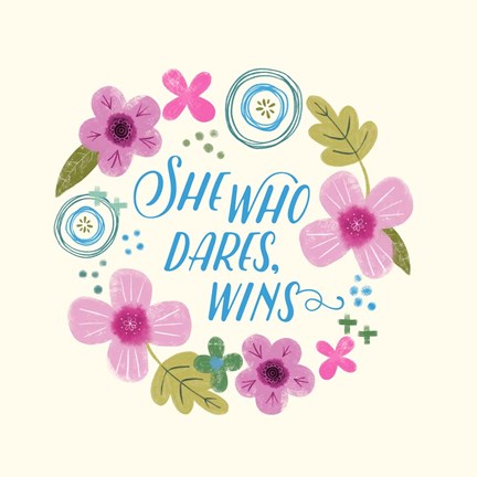 Framed Fierce Girl Pink II Print