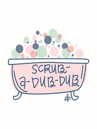 Framed Scrub-a-Dub-Dub Print