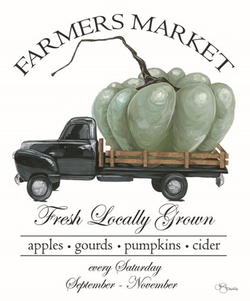 Framed Farmers Market Truck Print