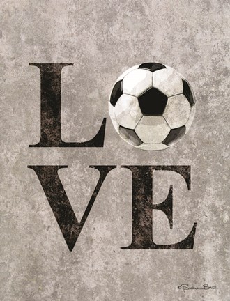 Framed LOVE Soccer Print