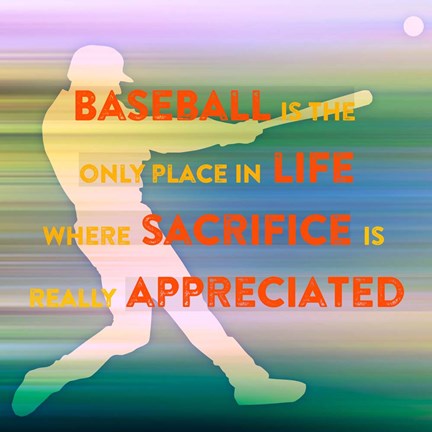 Framed Baseball Is The Only Place Print