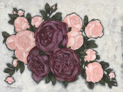 Framed English Roses Print