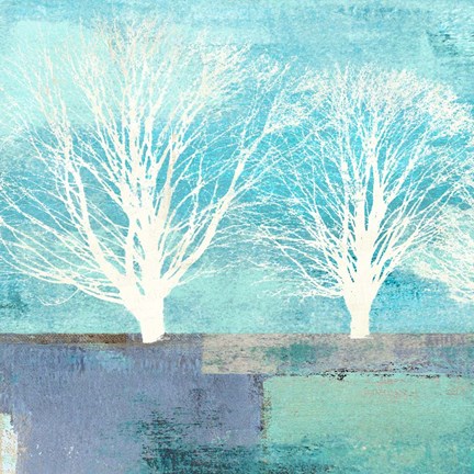 Framed Tree Lines I (detail) Print