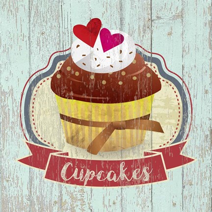 Framed Cupcakes Print