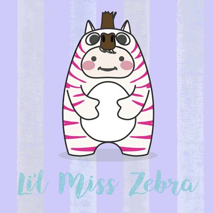 Framed Li&#39;l Zebra Print