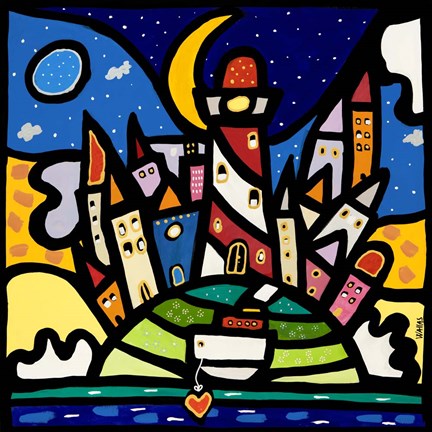 Framed Happy Island Print