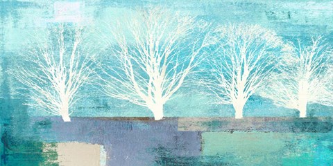 Framed Tree Lines I Print