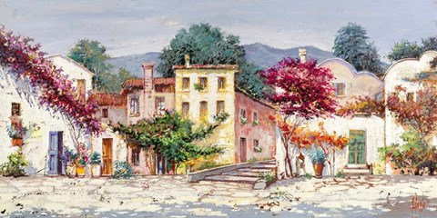 Framed Paese Mediterraneo Print